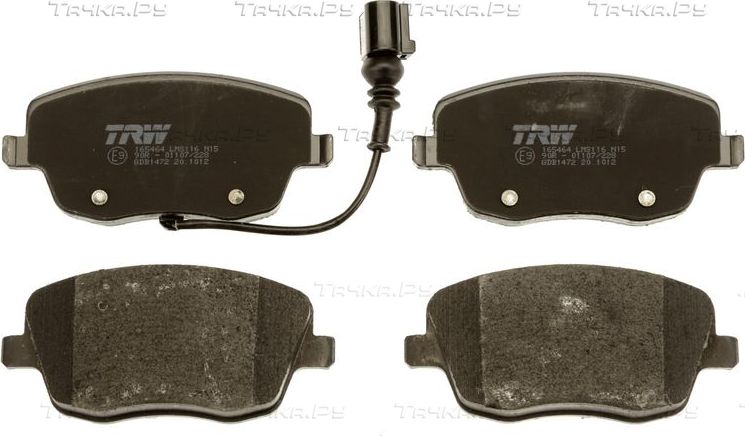 Тормозные колодки TRW COTEC передние для Skoda Fabia II 2007-2010. Артикул GDB1472