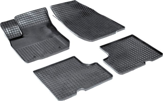 Коврики резиновые Seintex с узором сетка для салона Renault Logan I 2004-2013. Артикул 00413