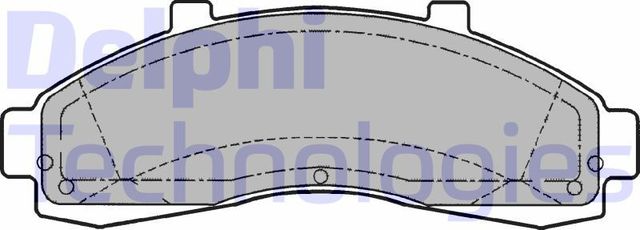 Тормозные колодки Delphi (Low-Metallic) передние для Ford Explorer II 1997-2002. Артикул LP1625