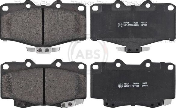 Тормозные колодки ABS передние для Toyota Hilux VI 1995-2005. Артикул 36724