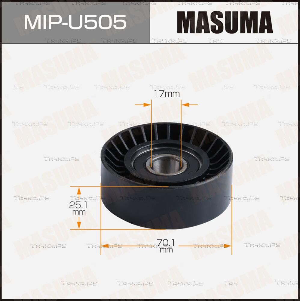 Ролик обводной ремня привода навесного оборудования (Masuma). Артикул MIPU505