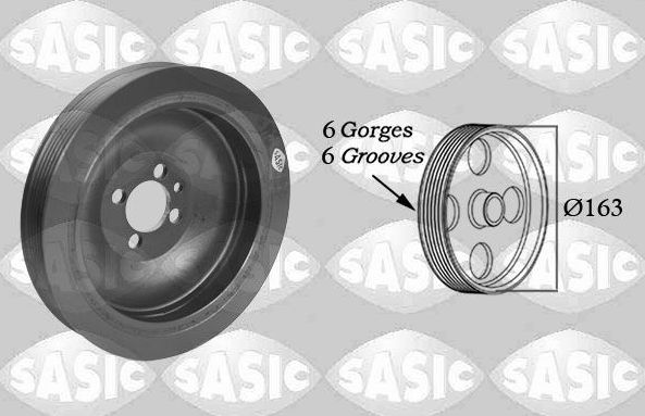 Шкив коленвала Sasic для Opel Astra H 2004-2010. Артикул 2156029