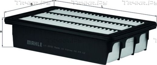 Воздушный фильтр Mahle для Hyundai Santa Fe II 2006-2012. Артикул LX 2832