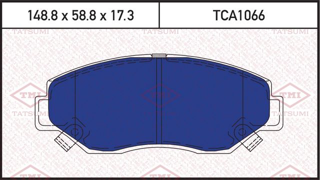 Колодки тормозные HONDA CIVIC/JAZZ 01- перед. (Tatsumi). Артикул TCA1066