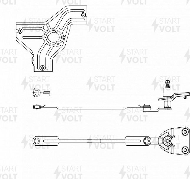 Трапеция стеклоочистителя (дворника) StartVOLT. Артикул VWA 1502