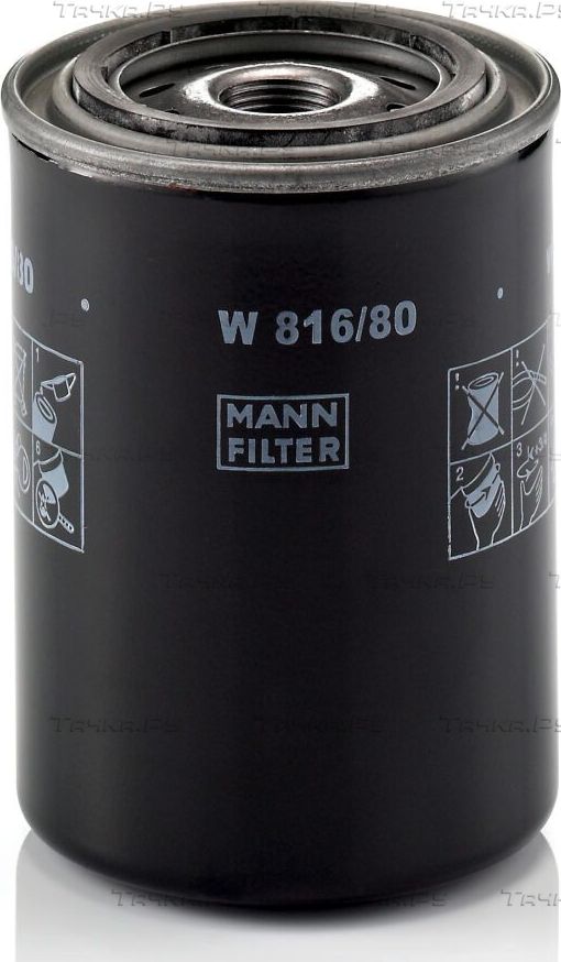 Масляный фильтр Mann-Filter для Daihatsu Wildcat 1985-1987. Артикул W 816/80