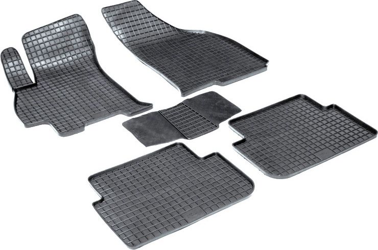 Коврики резиновые Seintex с узором сетка для салона Chevrolet Lanos 2005-2026. Артикул 00204