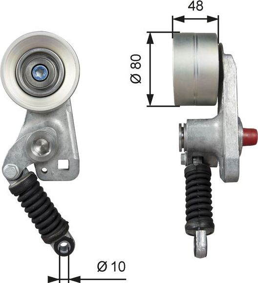 Натяжной ролик (натяжитель) приводного клинового зубчатого ремня Gates FleetRunner™. Артикул T38705