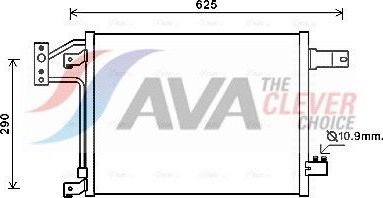 Радиатор кондиционера (конденсатор) AVA (алюминий). Артикул JEA5049
