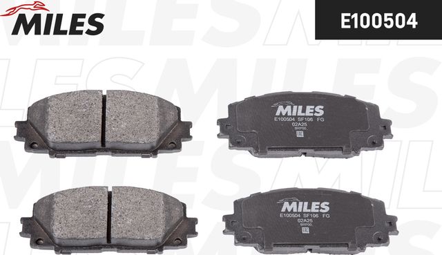 Тормозные колодки Miles (Semi-Metallic). Артикул E100504