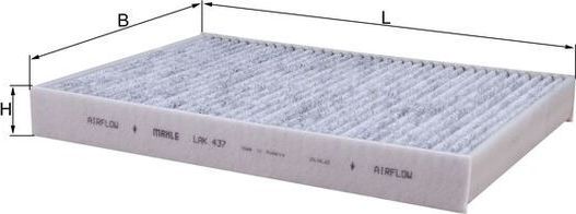 Салонный фильтр Mahle. Артикул LAK 437