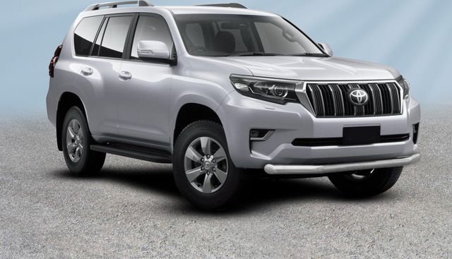 Защита Slitkoff переднего бампера d76 для Toyota Land Cruiser Prado 150 2й Рестайлинг 2017-2026. Артикул TOP17-003