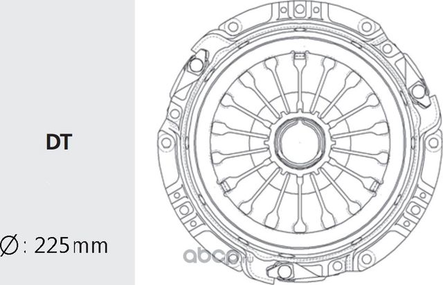 Корзина сцепления HYUNDAI Santa Fe (03-),Trajet (00-) KIA Carens (2.0/2.4 TDI) V (Valeo). Артикул HDC69