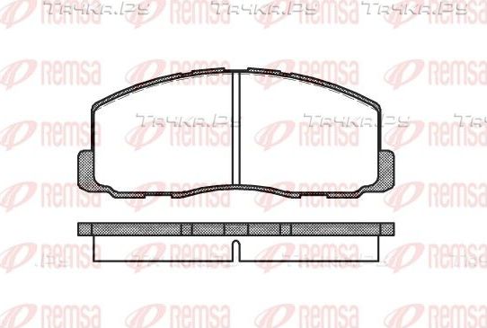 Тормозные колодки Remsa передние для Mitsubishi Space Wagon I 1984-1991. Артикул 0188.00