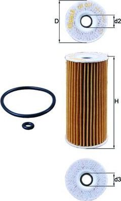 Масляный фильтр Mahle. Артикул OX 201D