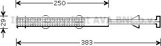 Осушитель кондиционера AVA для Porsche Cayenne I (955) 2002-2010. Артикул VND237