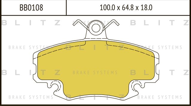 Колодки тормозные RENAULT LOGAN/THALIA 01- перед. (Blitz) Blitz. Артикул BB0108