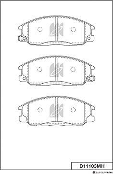 Тормозные колодки MK Kashiyama передние для Zotye T600 2013-2024. Артикул D11103MH