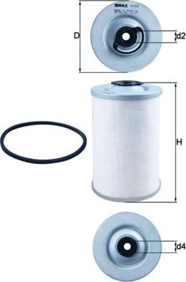 Топливный фильтр Mahle для MAN SD 1975-1986. Артикул KX 44D