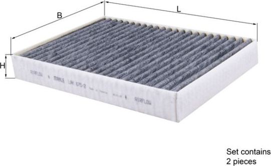 Салонный фильтр Mahle-Knecht. Артикул LAK 675/2/S