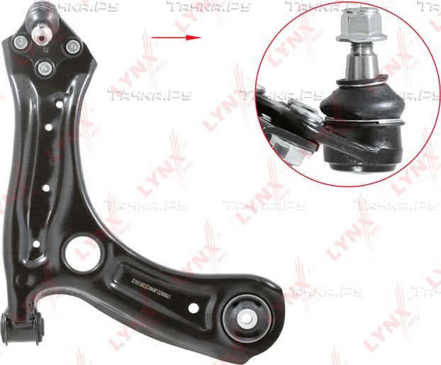 Поперечный рычаг передней подвески LYNXauto правый для SEAT Ibiza IV 2008-2017. Артикул C5735R