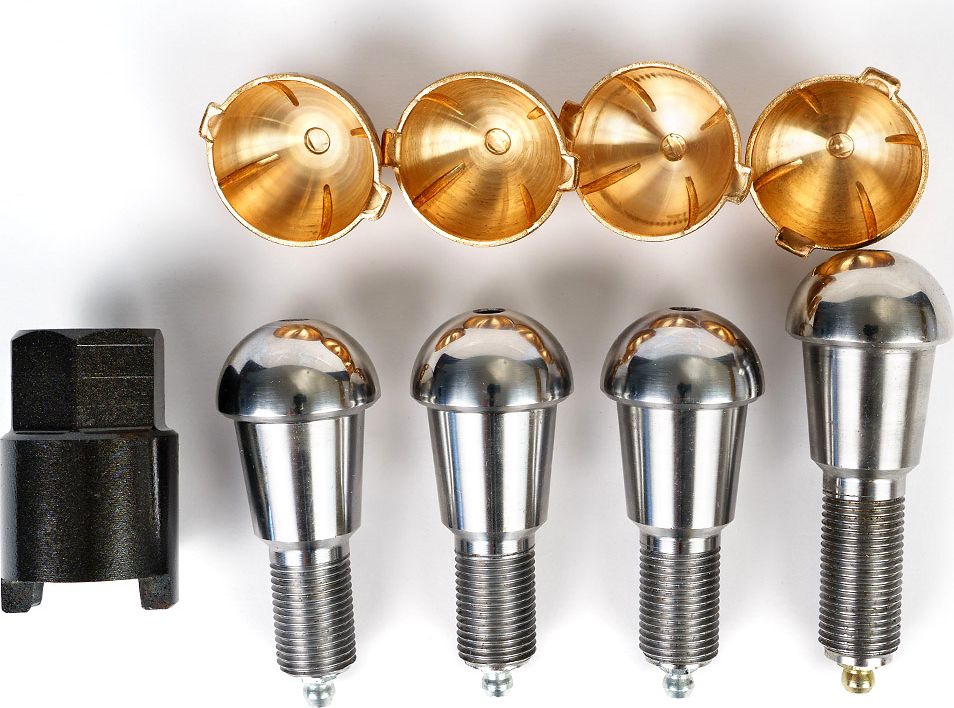 Комплект Бийск Спайсер нового образца (4 вкладыша, 4 шкворня, 1 ключ) для УАЗ Хантер 2011-2026. Артикул БП000000005