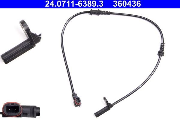 Датчик ABS ATE передний для Mercedes-Benz SLK-Класс III (R172) 2011-2016. Артикул 24.0711-6389.3