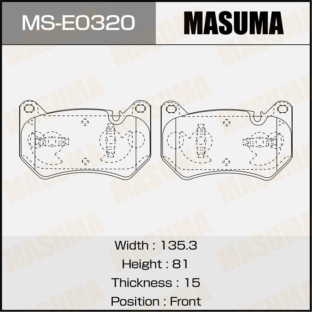 Колодки тормозные (Masuma). Артикул MSE0320