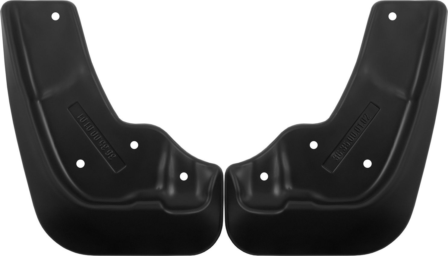 Брызговики Frosch (в пакете) передняя пара для Nissan Juke 2010-2026. Артикул BI.NI.36.35.F13