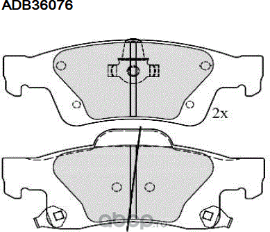 Колодки тормозные дисковые (Allied Nippon). Артикул ADB36076