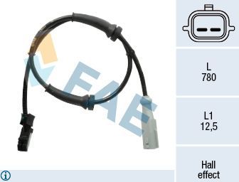Датчик ABS FAE задний левый для Renault Kangoo II 2008-2026. Артикул 78537