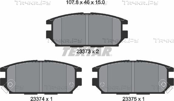 Тормозные колодки Textar. Артикул 2337301