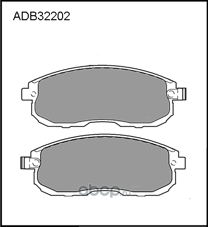Колодки тормозные NISSAN Juke (10-),Teana (J30,J31),Maxima (A32) передние (4шт.) (Allied Nippon). Артикул ADB32202
