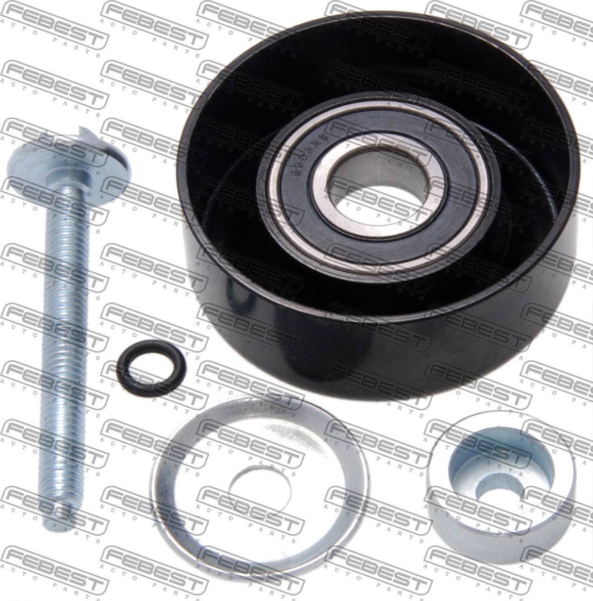 Направляющий (ведущий) ролик приводного поликлинового ремня Febest. Артикул 0588-M623