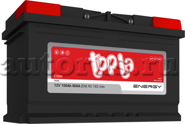108000 Аккумулятор TOPLA 100 А/ч ОБР. 59249 315?175?190 EN800. Артикул 108000