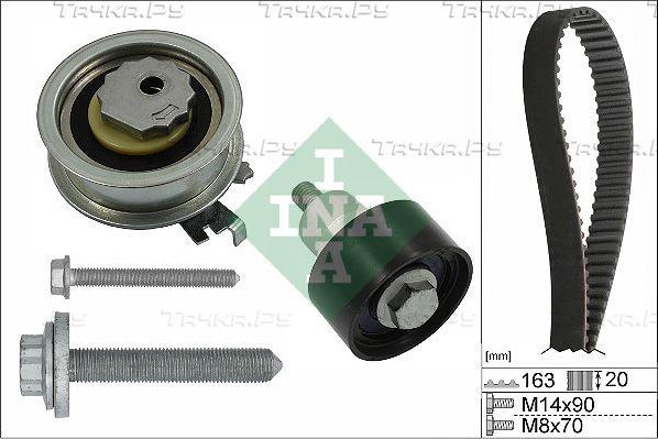 Ремень ГРМ с роликами (комплект) Ina для Volkswagen Polo V 2012-2026. Артикул 530 0592 11