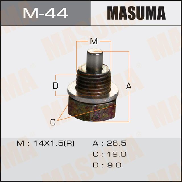Сливная пробка масляного поддона двигателя Masuma. Артикул M-44
