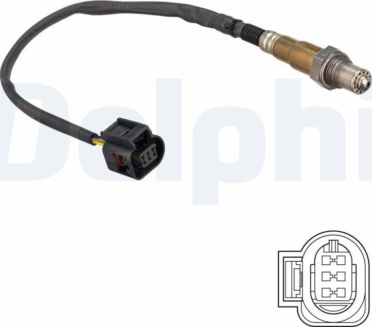 Лямбда-зонд (кислородный датчик) Delphi. Артикул ES21180-12B1