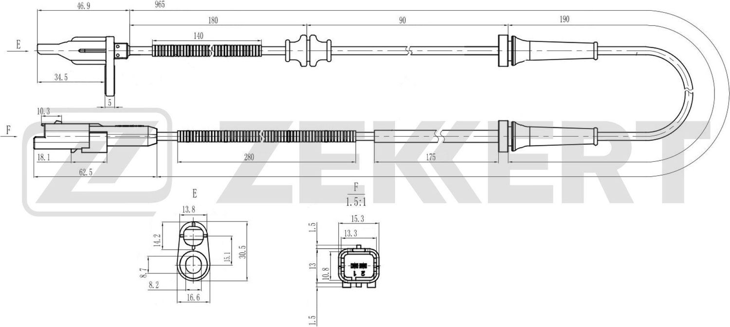 Датчик ABS Zekkert. Артикул SE-6231