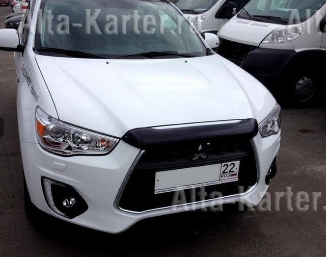 Дефлектор SIM для капота (короткий) Mitsubishi RVR 2013-2026. Артикул SMIASX1312