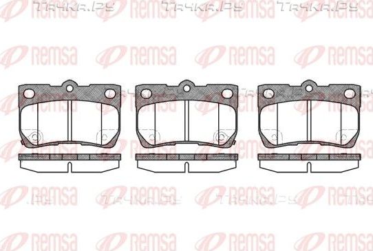 Тормозные колодки Remsa задние для Lexus GS III 2005-2011. Артикул 1181.02