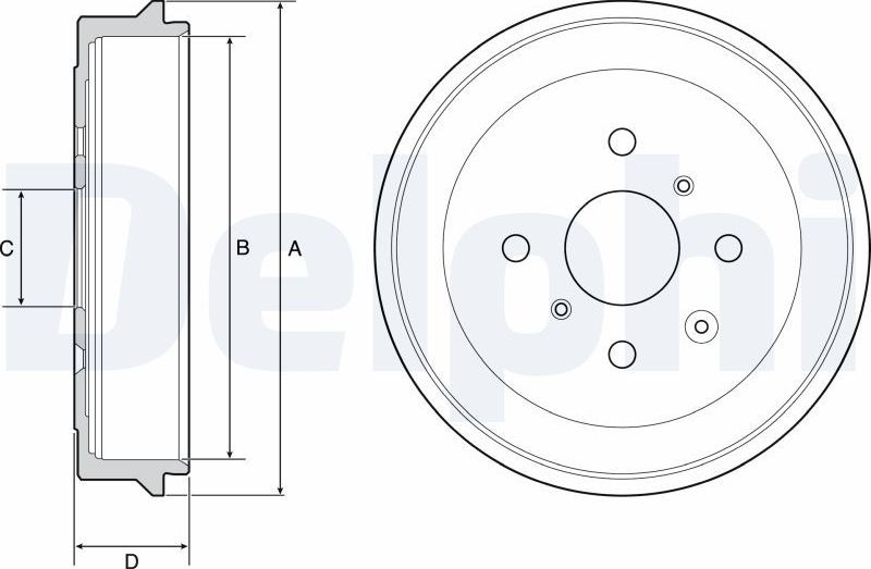 Тормозной барабан Delphi. Артикул BF506