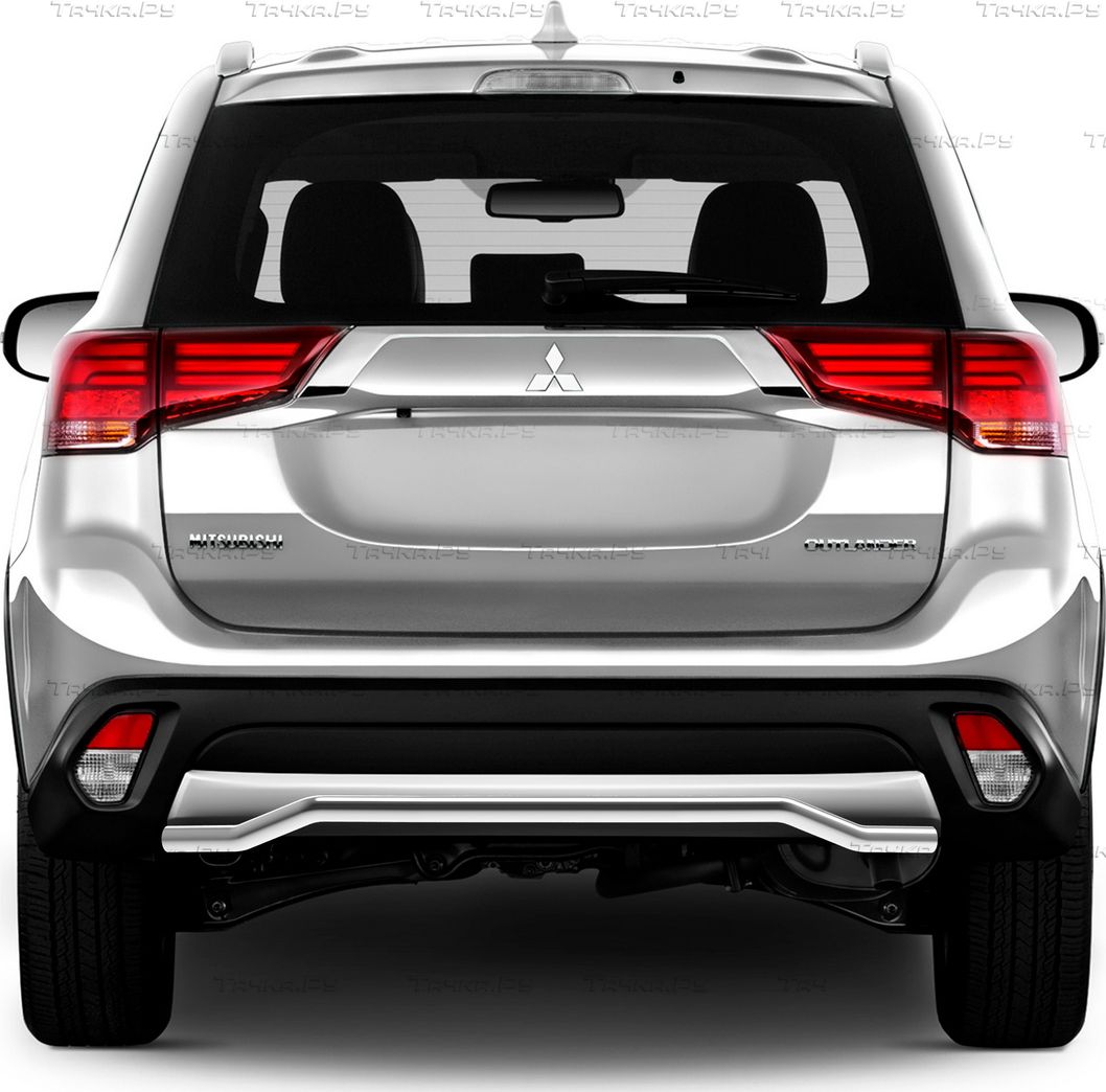 Защита Rival заднего бампера d42 волна для Mitsubishi Outlander III рестайлинг 2018-2026. Артикул R.4015.003