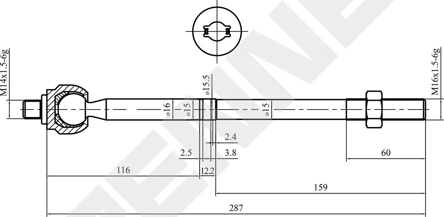 Тяга рулевая FORD FOCUS 04-13 (Zennek). Артикул DTR0035