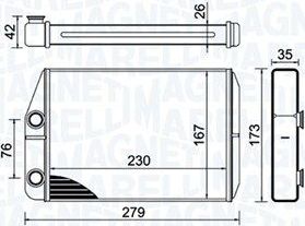 Радиатор отопителя (печки) Magneti Marelli для Citroen Jumper II 2006-2026. Артикул 350218443000