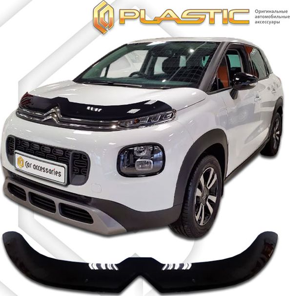 Дефлектор СА Пластик для капота (Classic черный) Citroen C3 Aircross 2017-2026. Артикул 2010010115173
