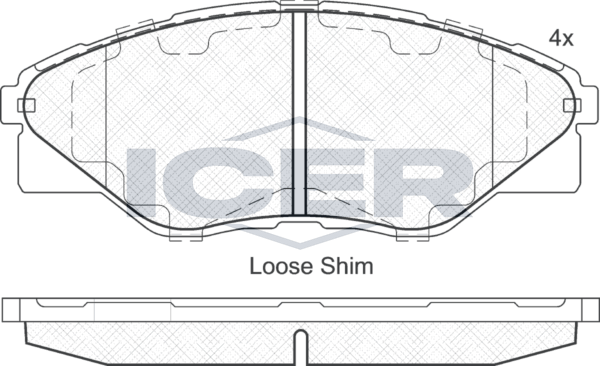 Тормозные колодки Icer. Артикул 182066