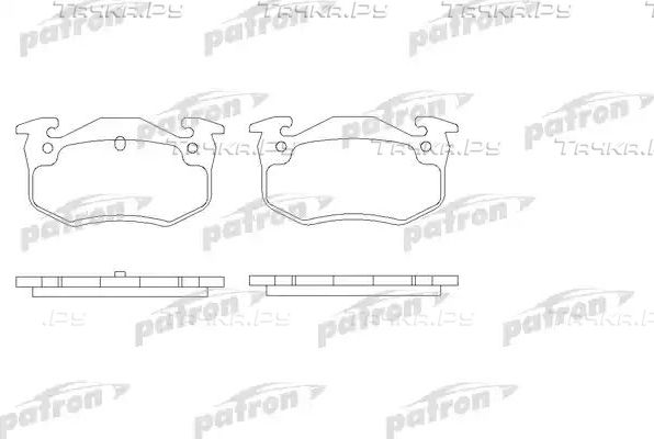 Тормозные колодки Patron задние для Renault Clio I 1990-1998. Артикул PBP877