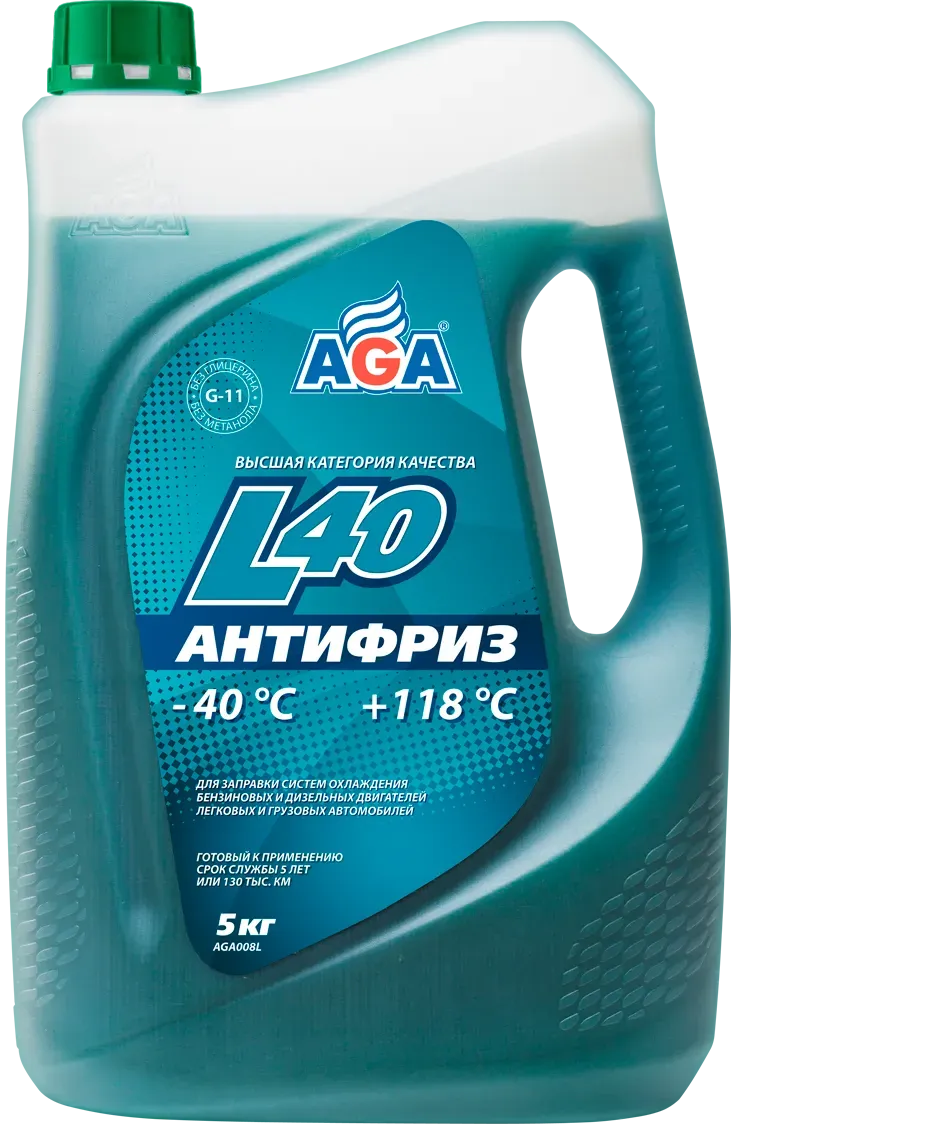 Тосол L40  сине-зеленый  5 л (AGA). Артикул aga008l