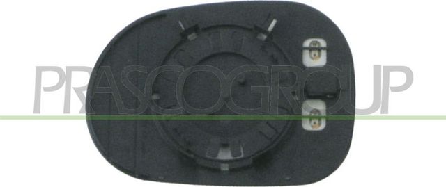 Зеркальное стекло бокового зеркала Prasco левое для Mercedes-Benz M-Класс I (W163) 1998-2005. Артикул ME8207534